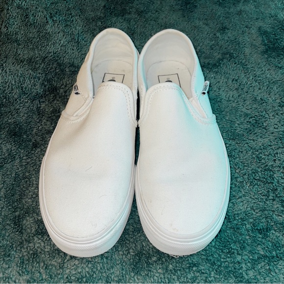 White Slip-On Vans - Picture 2 of 5
